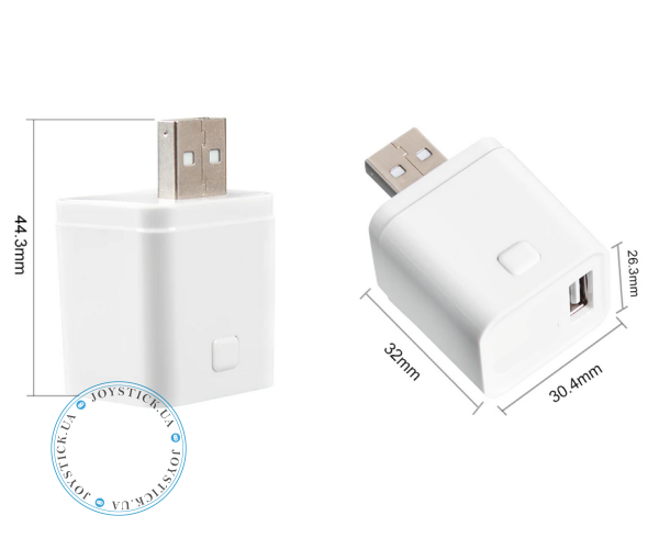 Smart Wi-Fi adapter with 1 USB port Tuya Smart 1CH Color White